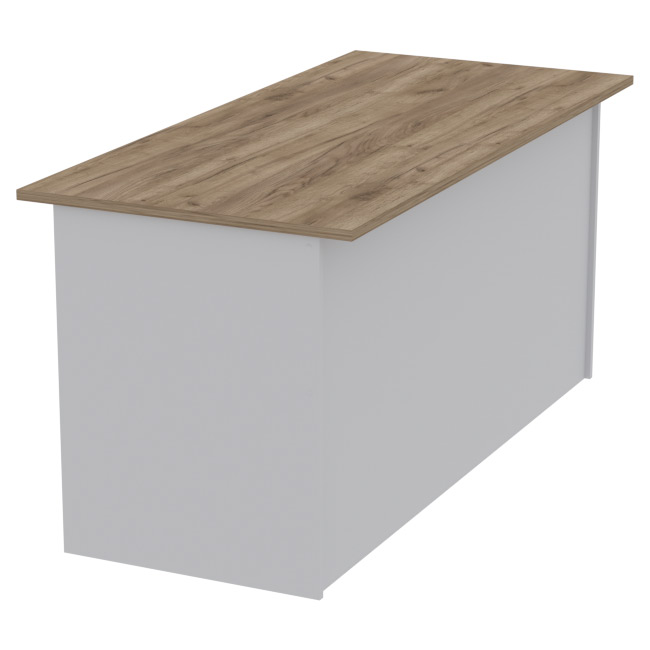 Офисный стол СТЦ-10 цвет Серый+Дуб Крафт 160/73/76 см