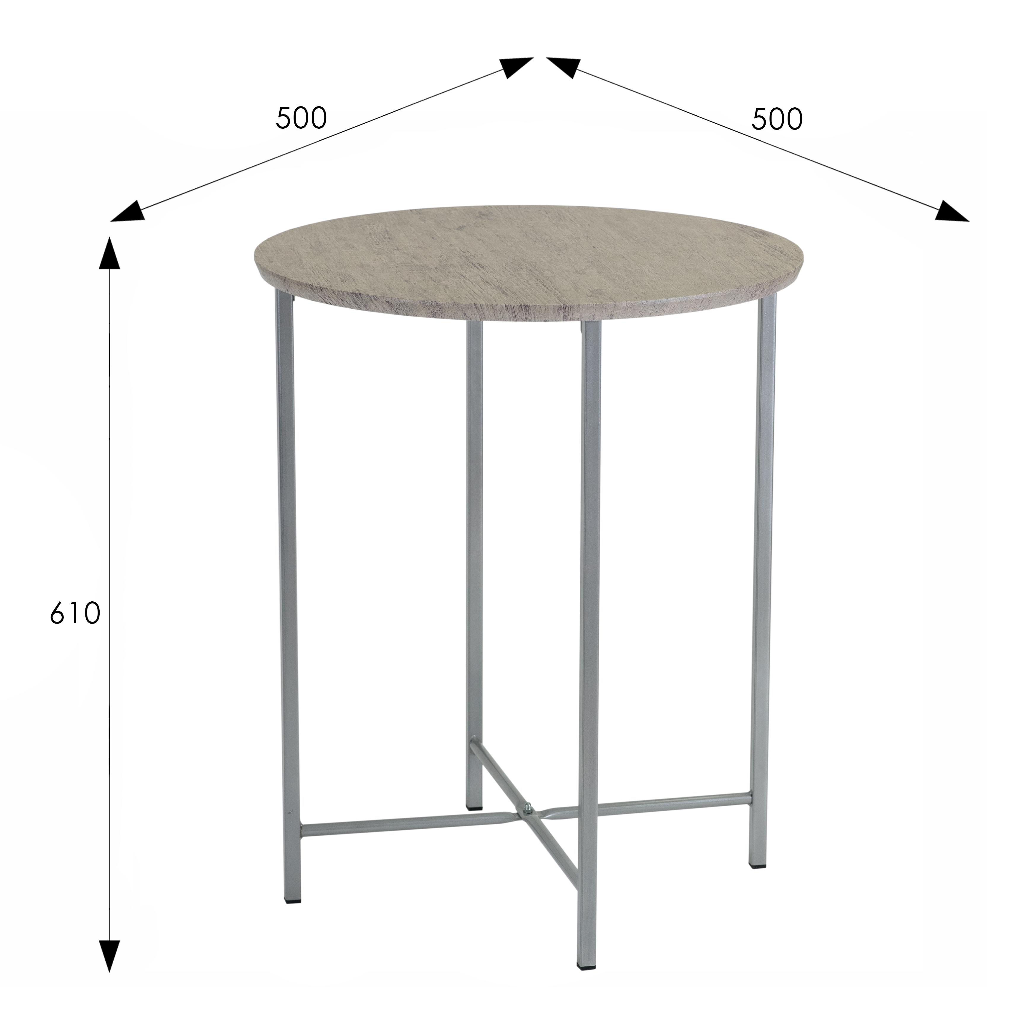 Стол журнальный BeautyStyle 16 серый шпат/металлик