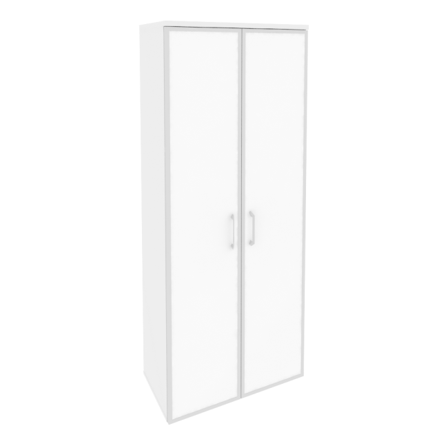 Шкаф высокий широкий O.ST-1.10 R white Белый Бриллиант/Стекло whitе 80/42/198