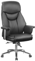 Кресло руководителя из кожи RIVA 9501 Черное