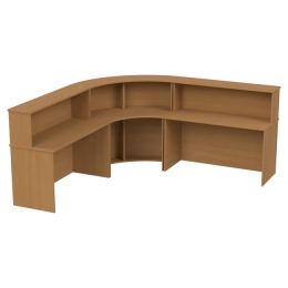 Стойка ресепшн комплект К/ПСУ-70 цвет Бук Бавария 251/251/60/118 см