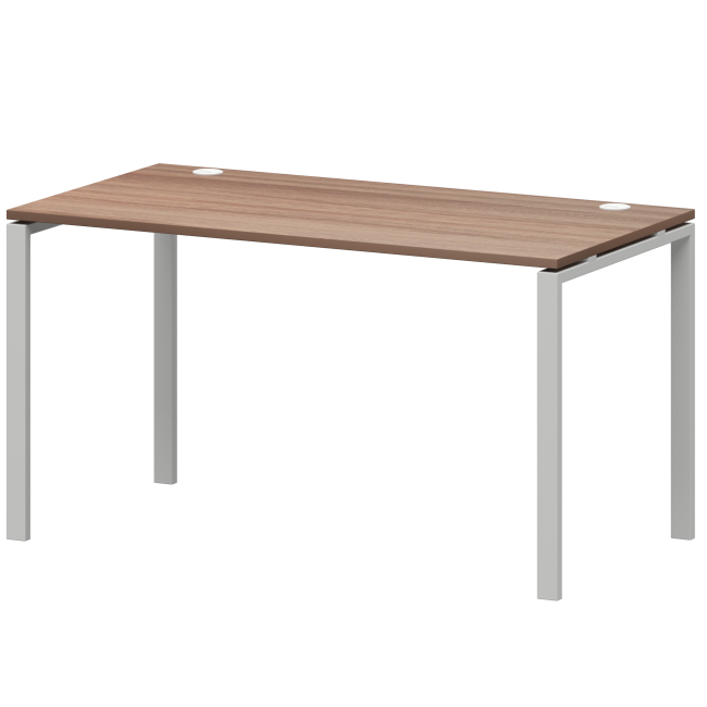 Стол на металлокаркасе АМ-004.60 Темный шимо/Белый 160x60x76 см