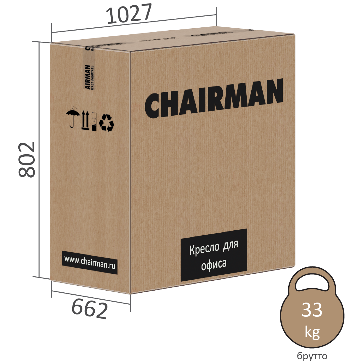 Офисное кресло CHAIRMAN 409 экокожа черный