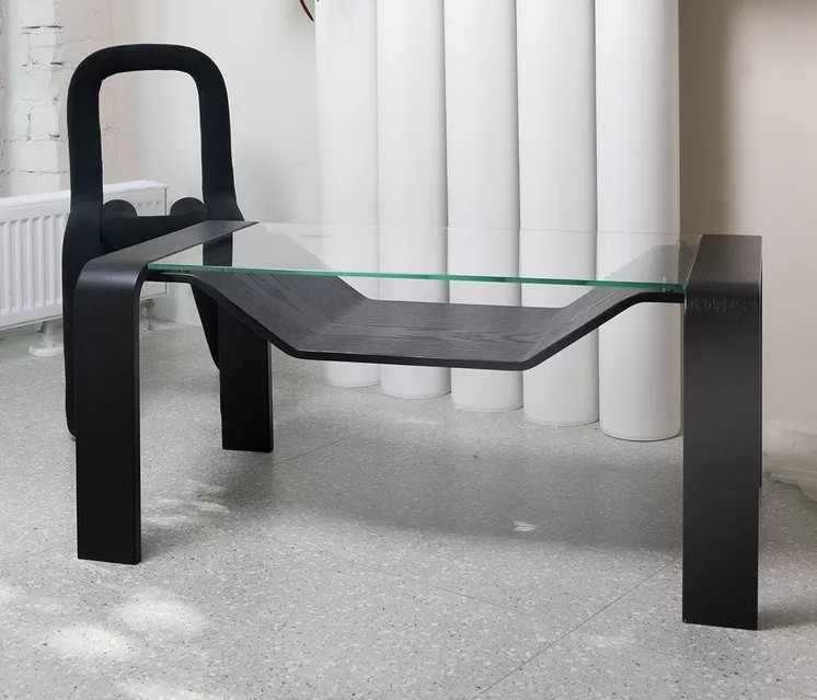 Стол журнальный Гурон 1 Чёрный матовый