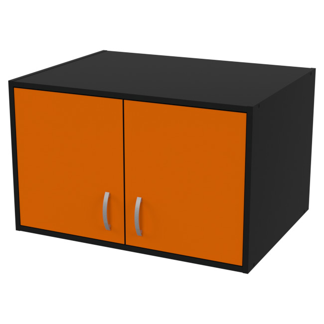 Антресоль АН-06 цвет Черный + Оранж 77/58/50