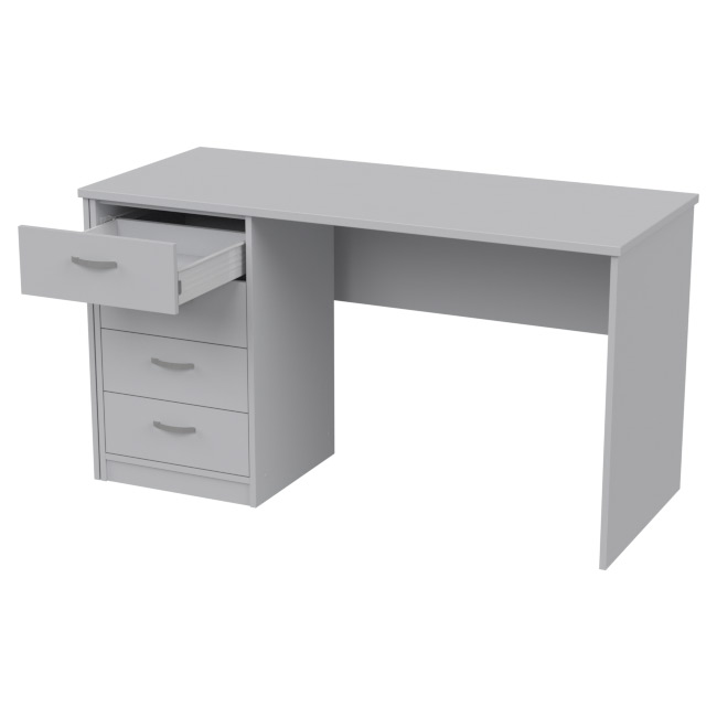 Офисный стол СТ-42+ТС-27 цвет Серый 140/60/76 см