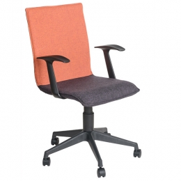 Офисное кресло эконом Евро HOME Оранж/Фиолетовый