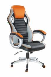 Игровое кресло RIVA 9292H Черный/Оранжевый