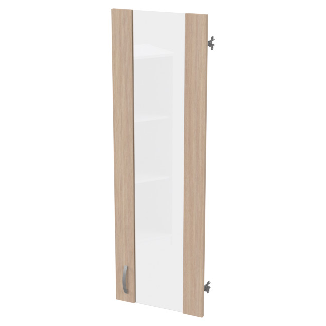 Дверь в рамке ДВ-62 Дуб Молочный стекло прозрачное 36,5/1,6/113,1