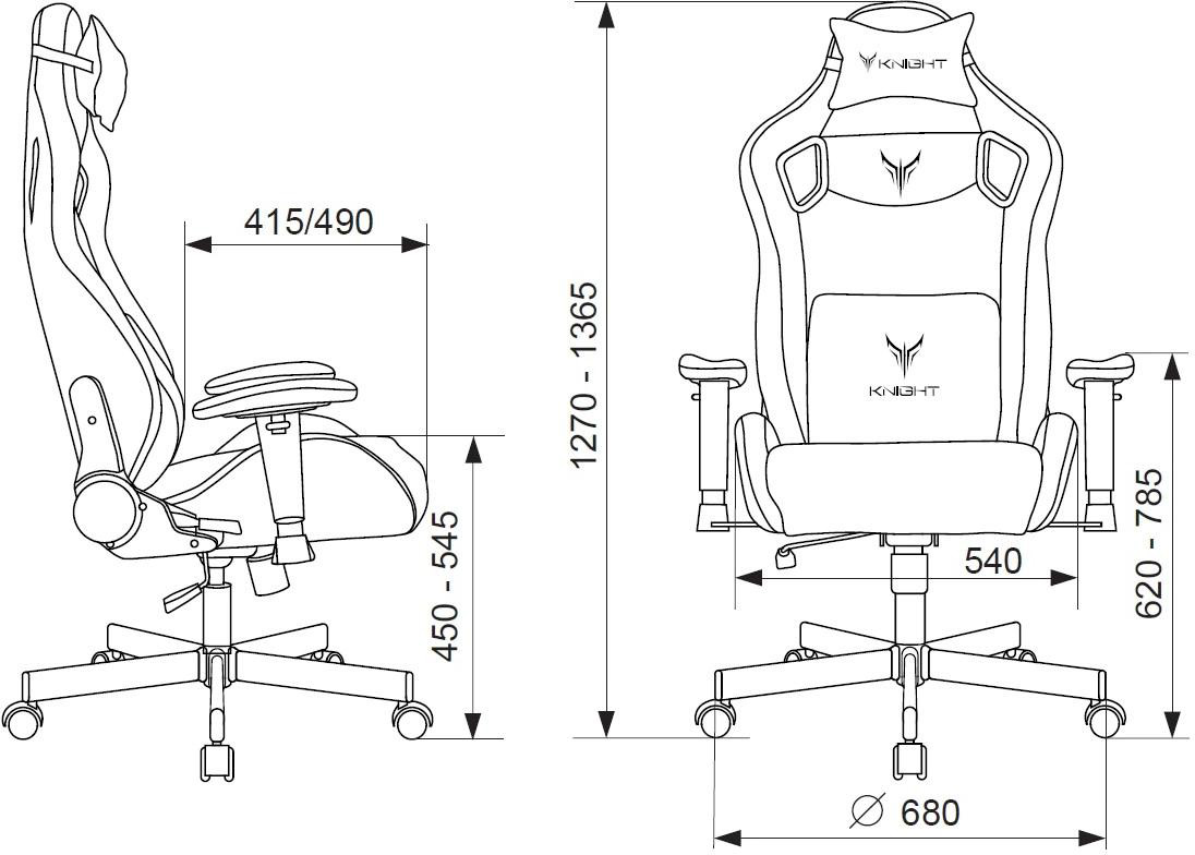 Кресло игровое Knight Outrider LTD GLTD Light-19