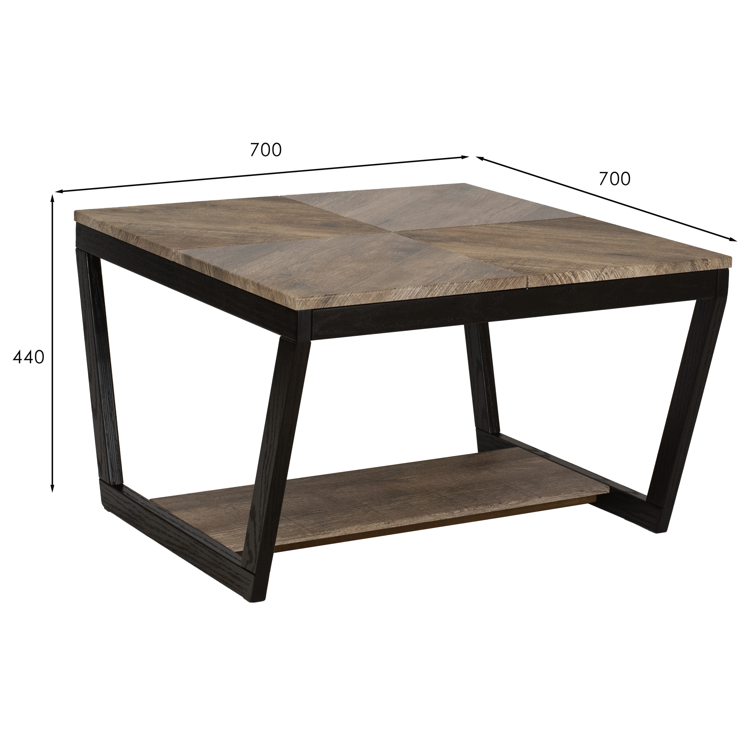 Стол журнальный BeautyStyle 32 дуб крымский состаренный/венге