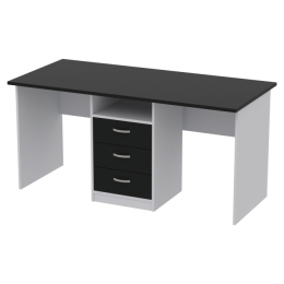 Офисный стол СТ-10+ТСС-27-4 цвет Серый+Черный