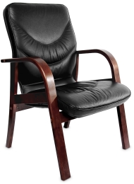 Офисный стул Leeds wood D черный