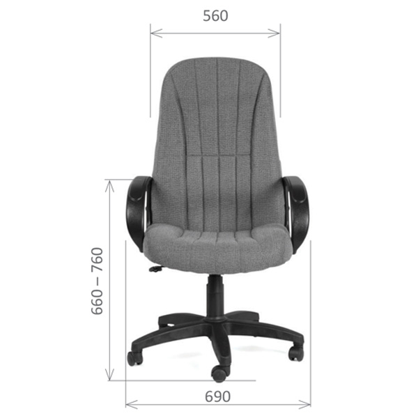Кресло CHAIRMAN 685 серый
