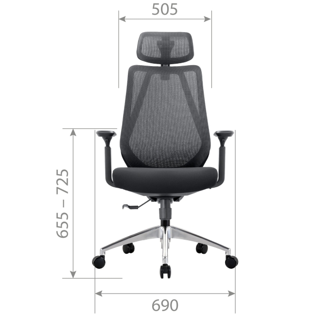 Кресло CHAIRMAN 580 серый/голубой