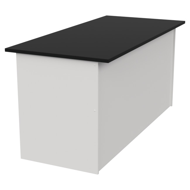 Офисный стол СТЦ-10 цвет Белый+Черный 160/73/76 см