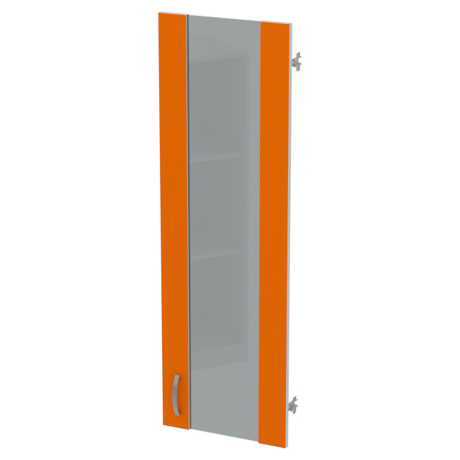 Дверь в рамке ДВ-62 оранж+кромка Серый стекло графит