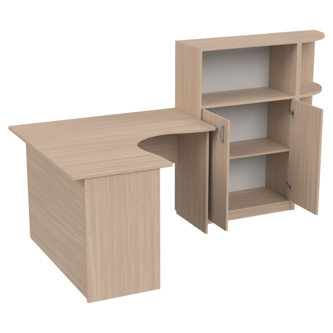 Комплект офисной мебели КП-10 цвет Дуб молочный