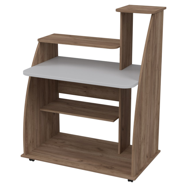 Компьютерный стол СК-19 цвет Дуб Крафт+Серый 97/60/123 см