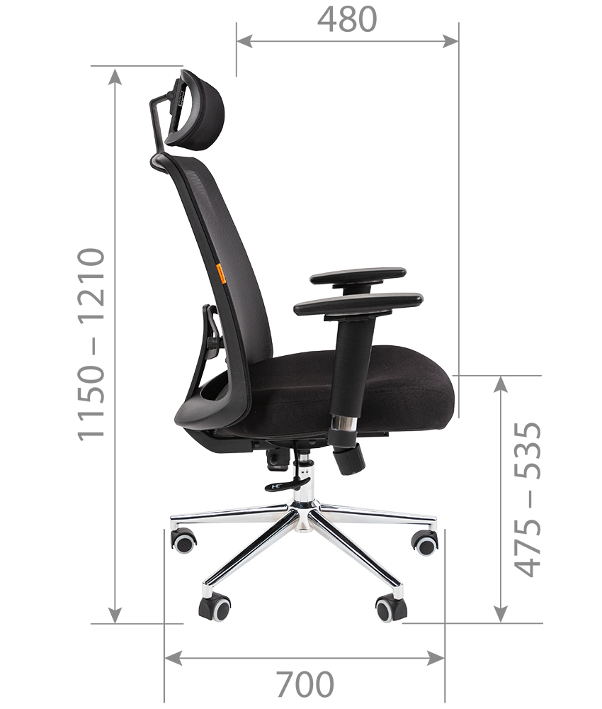 Офисное кресло CHAIRMAN 535 LUX черный