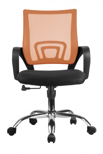 Офисное кресло Эконом RIVA 8085 JE Оранжевая сетка