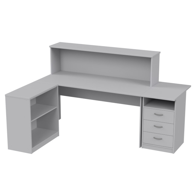Комплект офисной мебели КП-12 цвет Светло-серый