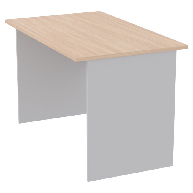 Офисный стол СТЦ-9 цвет Серый+Дуб Молочный 120/73/76 см