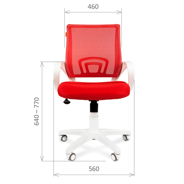 Кресло CHAIRMAN 696 white красный