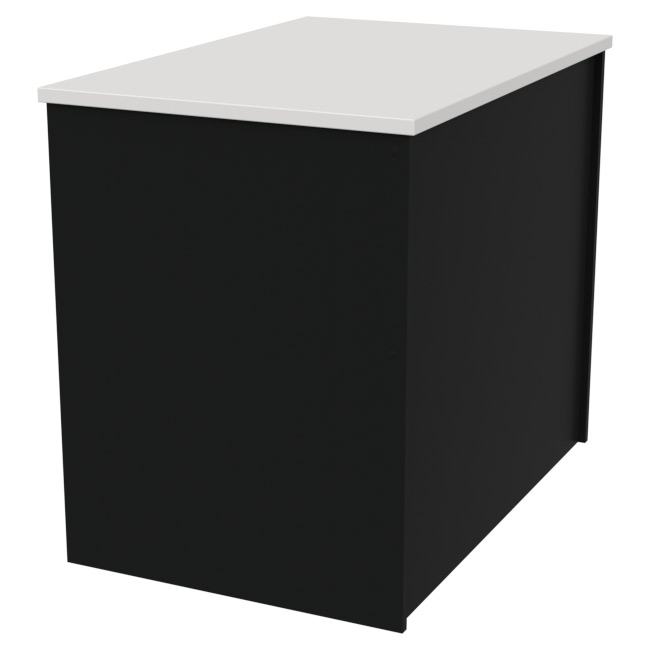 Офисный стол СТЦ-41 цвет Черный+Белый 90/60/76 см
