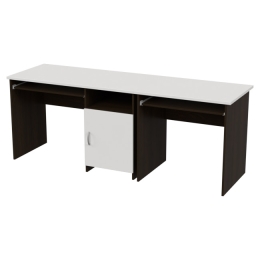 Офисный стол СК-21+СК-27 цвет Венге+Белый