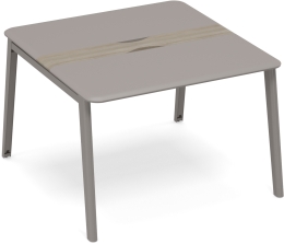 Стол для переговоров с кабель-каналом Мокко-Вяз METAL ТМ М1 153 МП/ВЛ 120/124/75,6