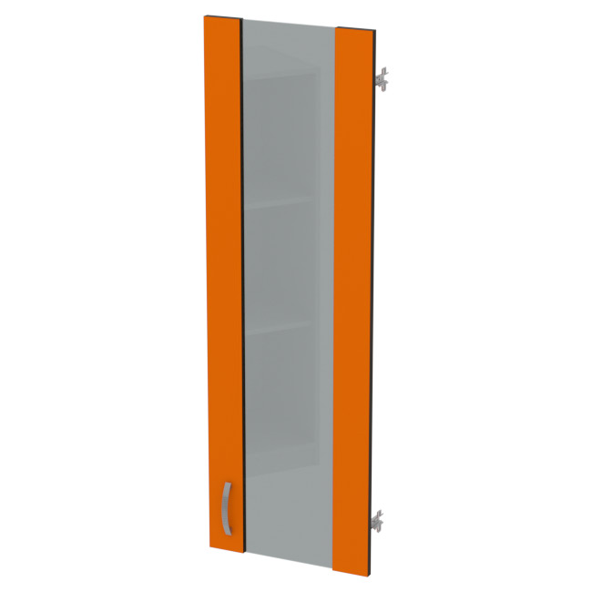 Дверь в рамке ДВ-62 оранж + кромка венге стекло графит