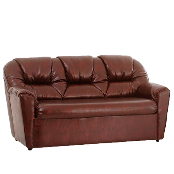 Офисный трехместный диван БИЗОН коричневый