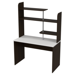 Компьютерный стол СК-12 Венге+Белый 120/60/176 см