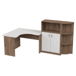 Комплект офисной мебели КП-10 цвет Дуб Крафт+Белый