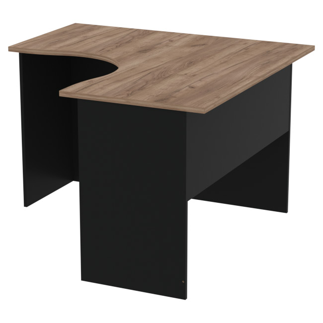 Стол для офиса СТУ-11 цвет Черный + Дуб Крафт 120/120/76 см