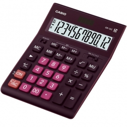 Калькулятор настольный Casio GR-12C-WR бордовый