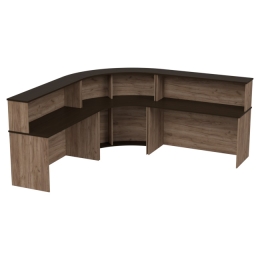 Стойка ресепшн комплект К/ПСУ-70 цвет Дуб Крафт Табачный+Венге 251/251/60/118 см