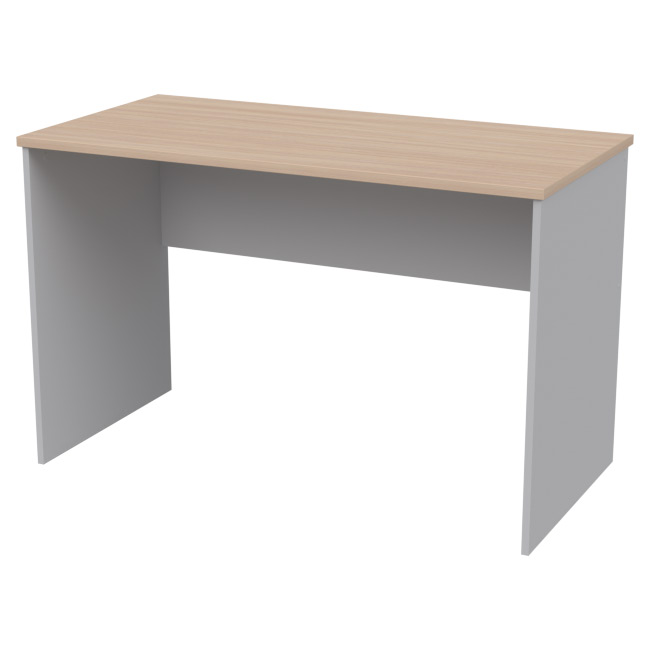 Офисный стол СТ-47 цвет Серый+Дуб Молочный 120/60/76 см