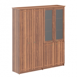 Шкаф высокий 2-х секционный с гардеробом и комбинированный RHC 180.6 Орех Даллас