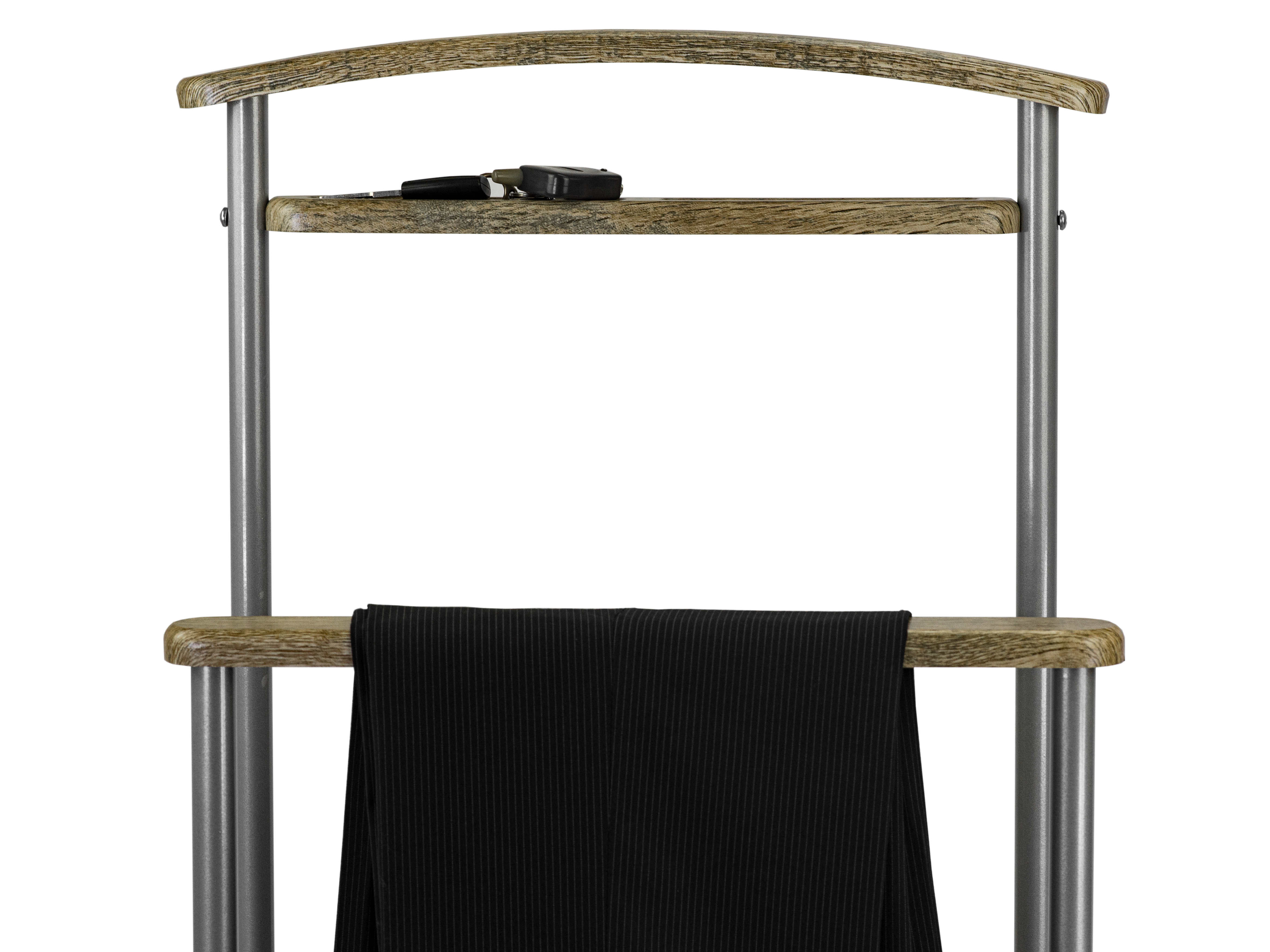 Вешалка костюмная Верис 4 металлик/дуб крымский состаренный