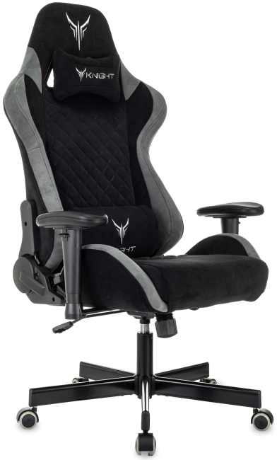 Кресло игровое Knight Regal Fabric черный/серый