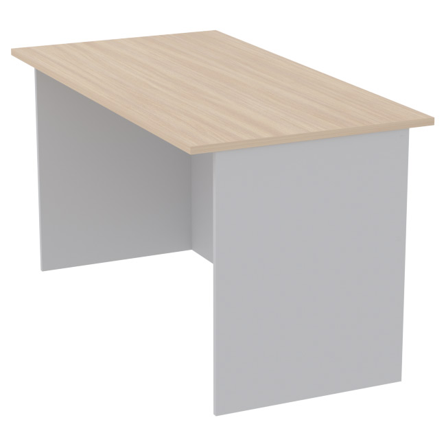 Офисный стол СТЦ-48 цвет Серый+Дуб Молочный 140/73/76 см